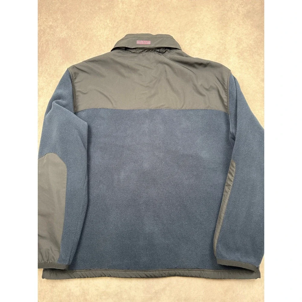 VTG Y2K Polo Ralph Lauren Polartec Fleece Jacket Men XXL Navy Gray Full Zip Hood